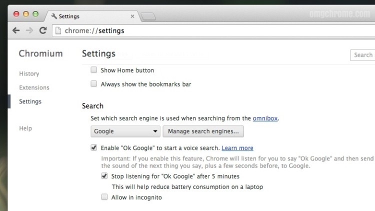 chrome hotword by default