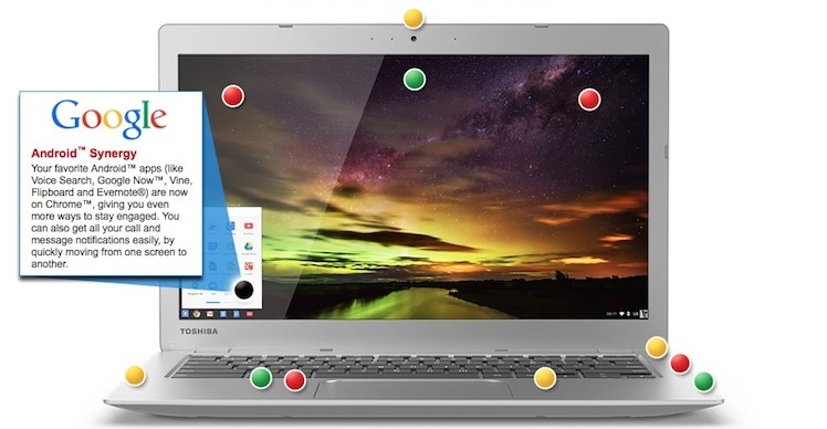 Toshiba Chromebook 2 Android Call Out