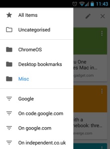 Android Enhanced Bookmarks