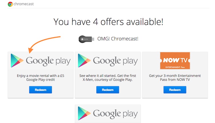 Benign opdragelse vold Google Gives Chromecast Owners $6 Free Google Play Credit