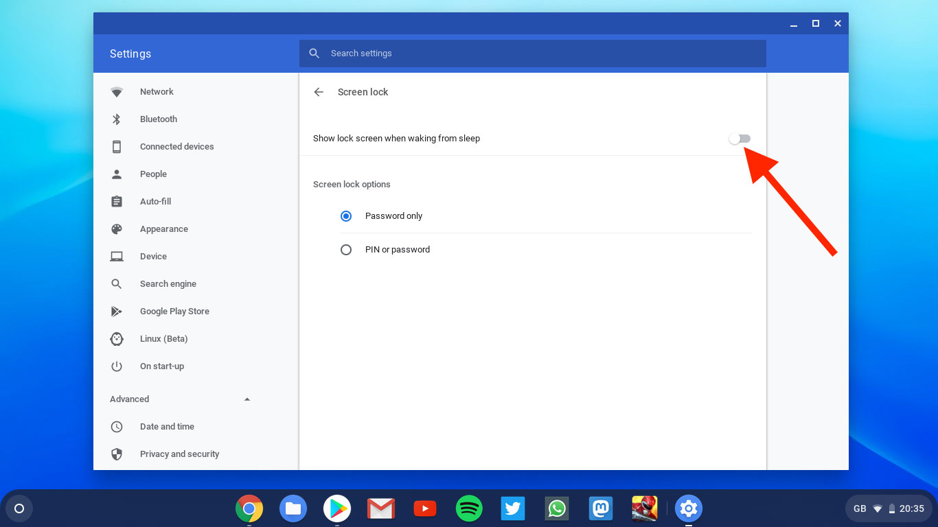 How To Make Your Chromebook Ask For Password On Wake